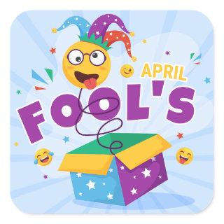 April Fool's Day Square Sticker