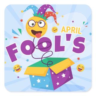 April Fool's Day Square Sticker