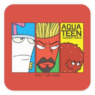 Aqua Teen Hunger Force Character Panel Graphic Square Sticker