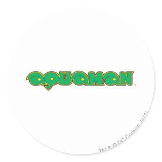 Aquaman Green Logo Classic Round Sticker