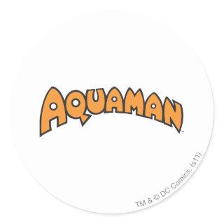 Aquaman Orange Logo Classic Round Sticker