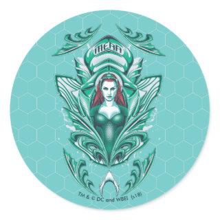 Aquaman | Ornate Mera Graphic Classic Round Sticker