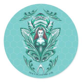 Aquaman | Ornate Mera Graphic Classic Round Sticker