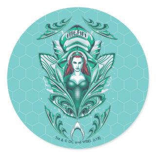 Aquaman | Ornate Mera Graphic Classic Round Sticker