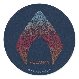 Aquaman | Paisley Aquaman Logo Classic Round Sticker