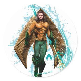 Aquaman | Prince Orin With Aquaman Logo Classic Round Sticker