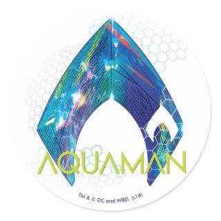 Aquaman | Refracted Aquaman Logo Classic Round Sticker