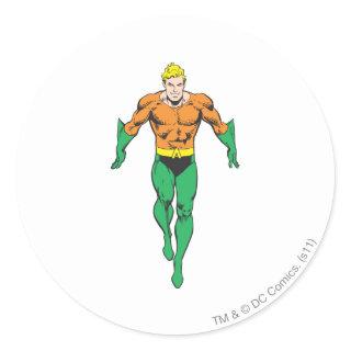 Aquaman Runs Classic Round Sticker