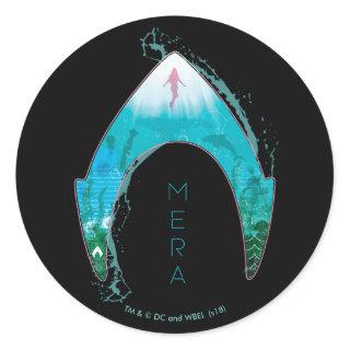 Aquaman | See Through Mera Symbol Ocean Graphic Classic Round Sticker