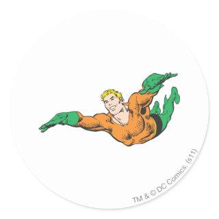 Aquaman Soars Classic Round Sticker