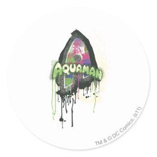 Aquaman - Twisted Innocence Letter Classic Round Sticker