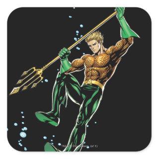 Aquaman with Spear Square Sticker