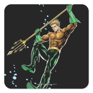 Aquaman with Spear Square Sticker