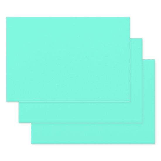 Aquamarine Blue Green Turquoise Solid Color  Sheets