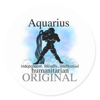 Aquarius About You Classic Round Sticker