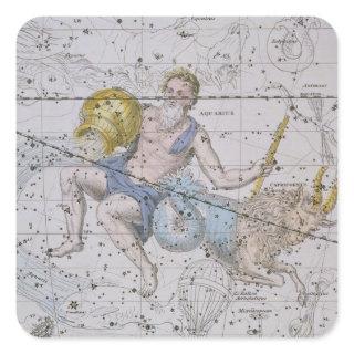 Aquarius and Capricorn, from 'A Celestial Atlas', Square Sticker