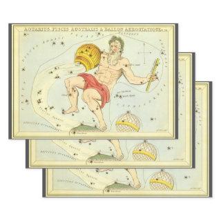 Aquarius, Vintage Constellation, Urania's Mirror  Sheets