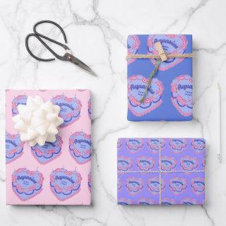 Aquarius Zodiac Coquette Heart Birthday Cake  Sheets