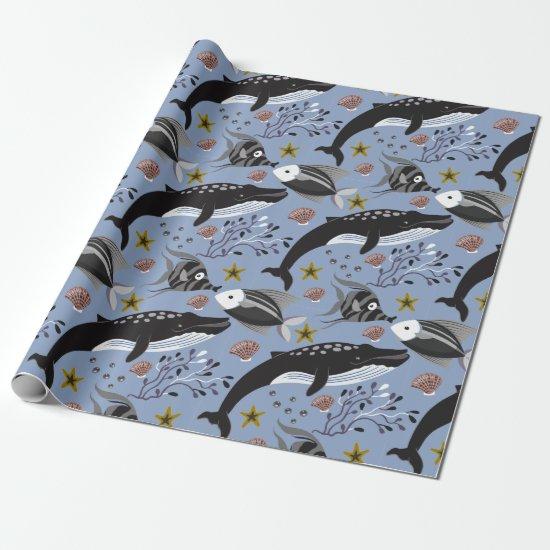 Aquatic animals pattern | ocean underwater life 19
