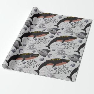 Aquatic animals pattern | ocean underwater life 22