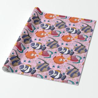 Aquatic animals pattern | ocean underwater life 39
