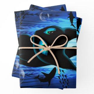 Aquaticat - Surreal Cat in Deep Ocean Fantasy  Sheets