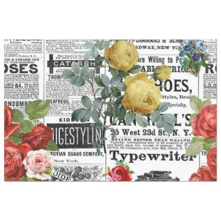 * AR23 Roses Floral Flower Vintage Decoupage Tissue Paper