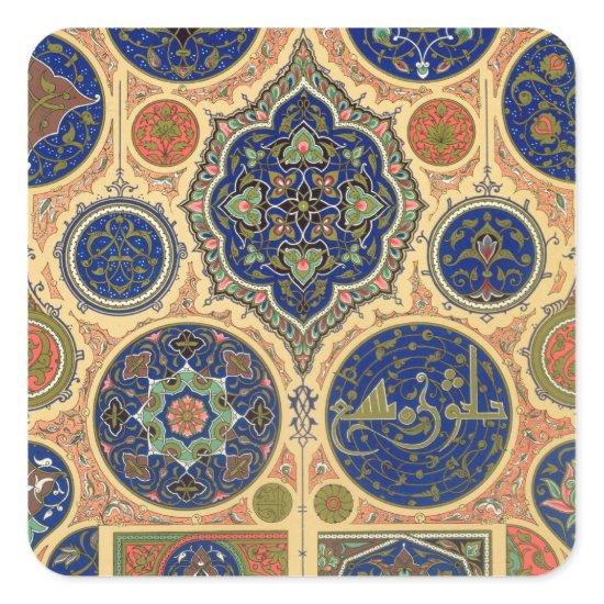 Arabian Decoration, plate XXVII from 'Polychrome O Square Sticker