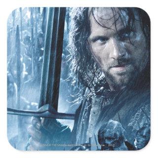 Aragorn Versus Orcs Square Sticker