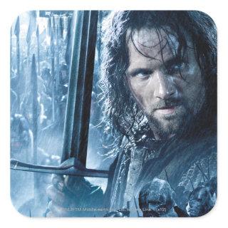 Aragorn Versus Orcs Square Sticker