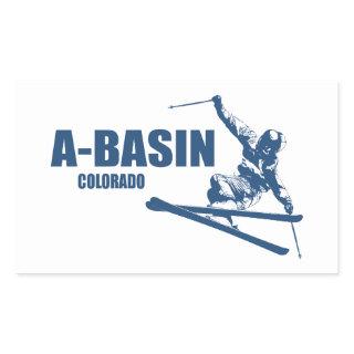 Arapahoe Basin Colorado Skier Rectangular Sticker