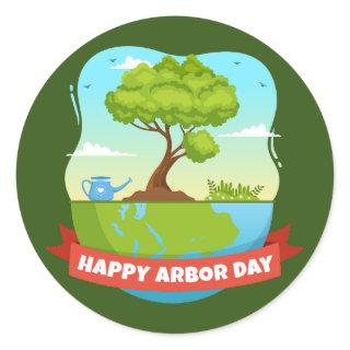 Arbor Day Classic Round Sticker
