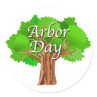 Arbor Day Tree Holiday Classic Round Sticker