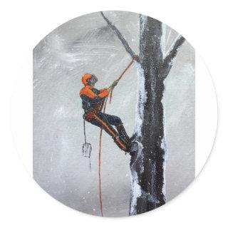 Arborist Long Haul Husqvarna Classic Round Sticker