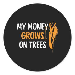 Arborist Tree Climber Logger Lumberjack For Classic Round Sticker