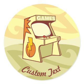 Arcade machine classic round sticker