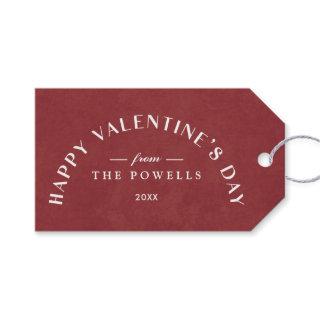 Arch Heart Valentine's Day Photo Gift Tag -Currant