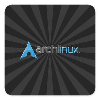 Arch Linux black starburst Square Sticker