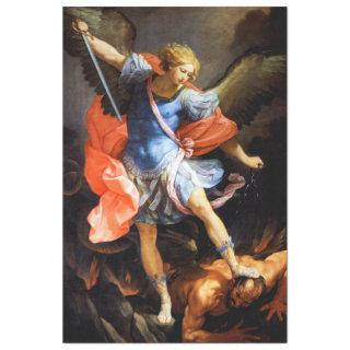 Archangel Michael tramples Satan, Guido Reni Tissue Paper