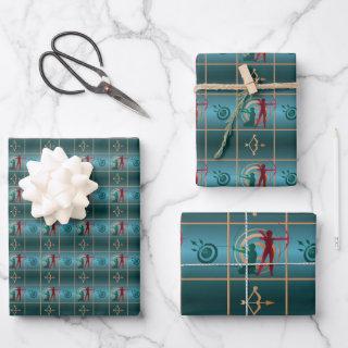 Archery Bow and Arrow - Green Pattern  Sheets