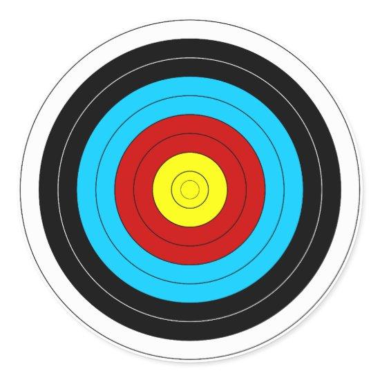 Archery Target Classic Round Sticker