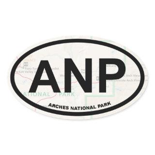 Arches map sticker (black text)