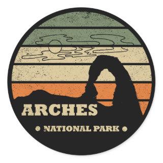 Arches national park Utah Classic Round Sticker