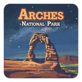 Arches National Park Utah Delicate Arch Moab Square Sticker