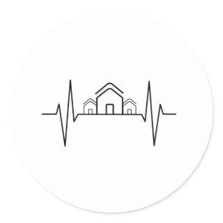 Architect - Architect Heartbeat Houses Classic Round Sticker