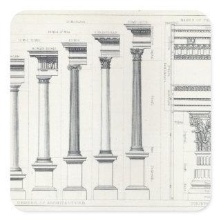 Architecture I: Orders of Architecture Square Sticker
