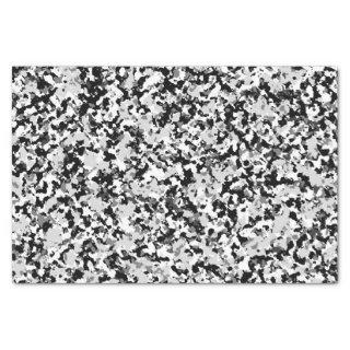 Arctic White Grey Black Camo Camouflage Party Tissue Paper