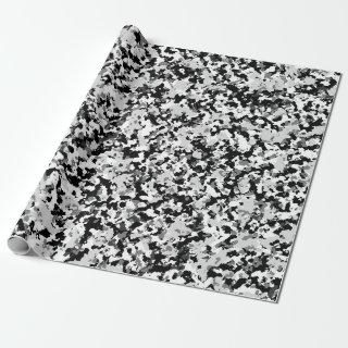 Arctic White Grey Black Camo Camouflage Party