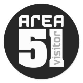 Area 51 Alien Visitor Classic Round Sticker