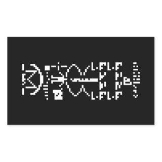 Arecibo Binary Message 1974 Rectangular Sticker